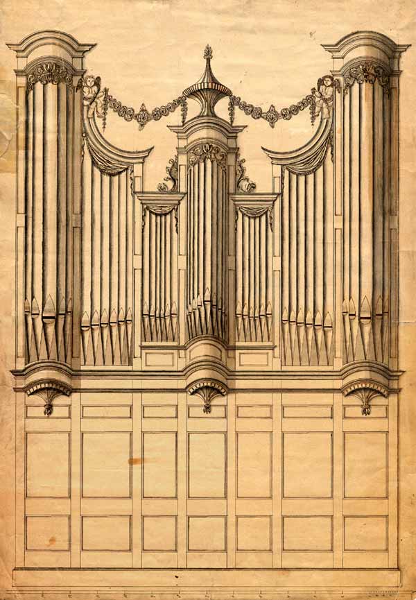 Central Moravian Church organ plan