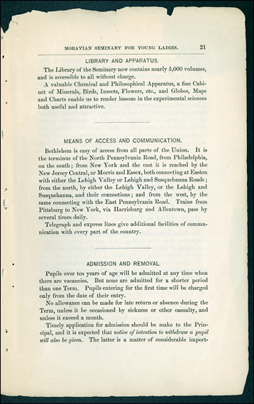 1875 Female Seminary Catalog