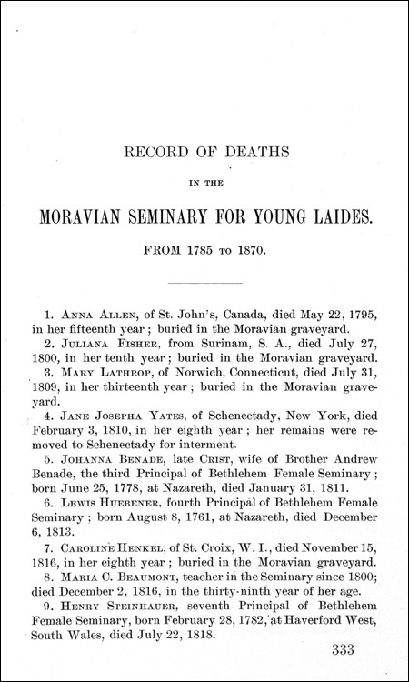 Moravian Seminary Souvenir