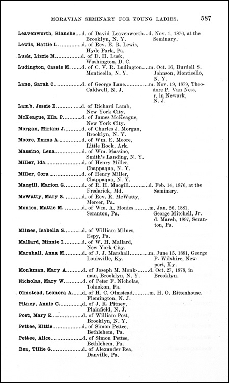 Moravian Seminary Souvenir