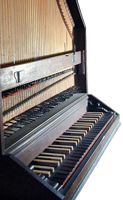 upright piano detail